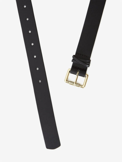 BY IRIS Clara Leather Belt Black