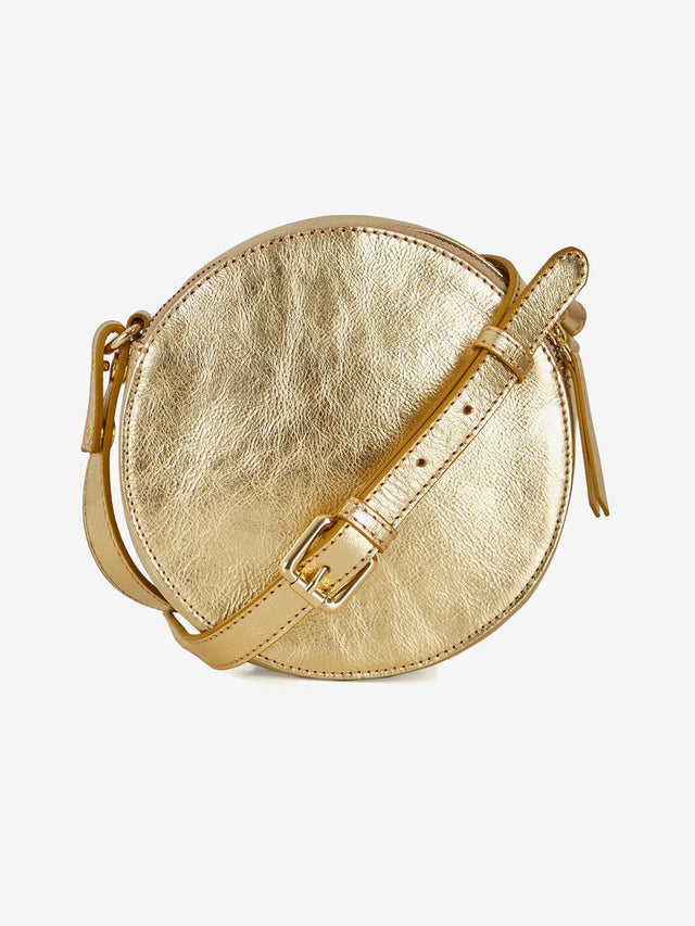 BY IRIS Astrid Gold Round Bag