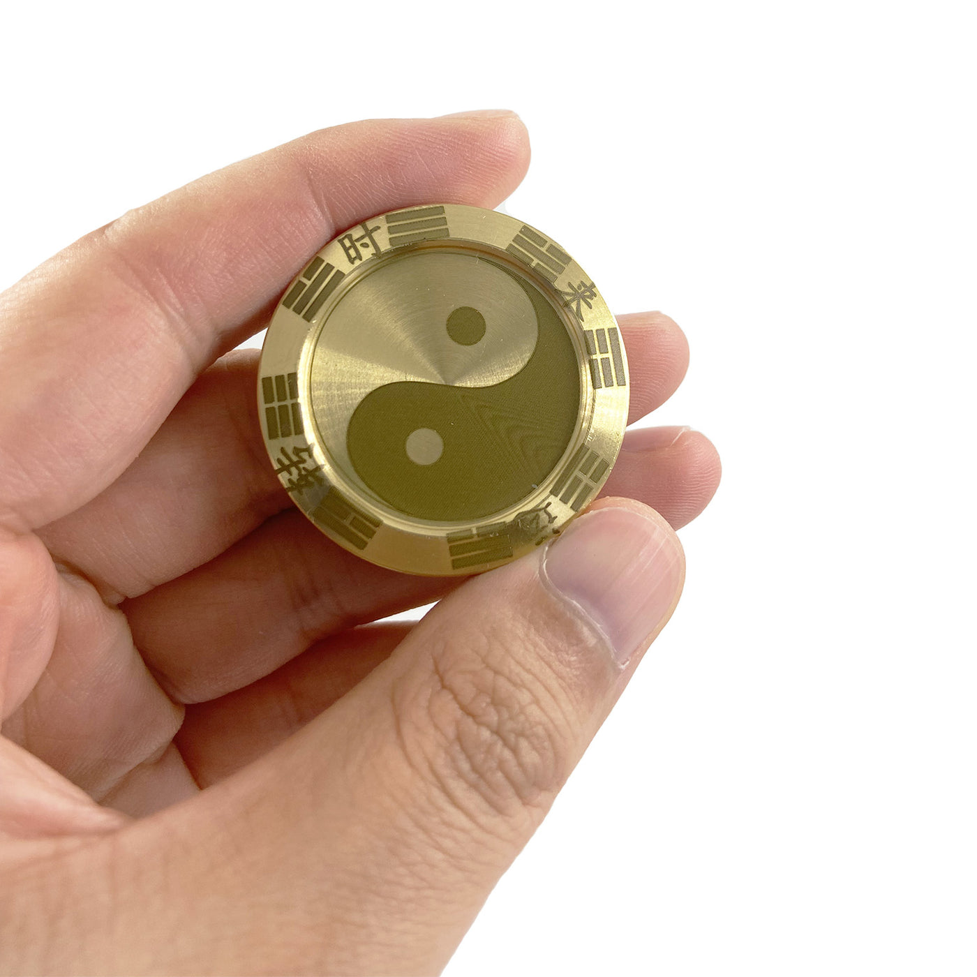 hwojjha Metal Fidget Slider Lucky Coin - Tai Chi Coin Haptic Coin EDC Toy Metal Fidget Toys, More Cycle You Played More Luck You Got, Every Dog Has His Day, All Money Go My Home (Fortune Turned)