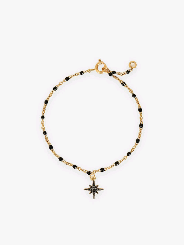 BY IRIS Alba Black Bead Bracelet