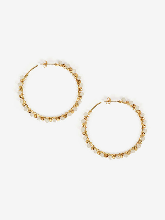 BY IRIS Bead Hoop Earrings